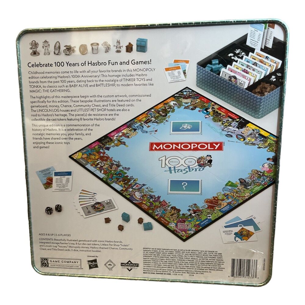 Monopoly Special Collector’s Editon “100 Years of Hasbro”; New In Tin Case - Picture 4 of 4